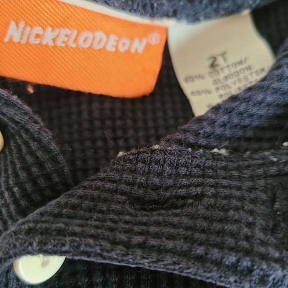 Spone Bob Square Pants navy waffle long sleeved sweater - Picture 3 of 6